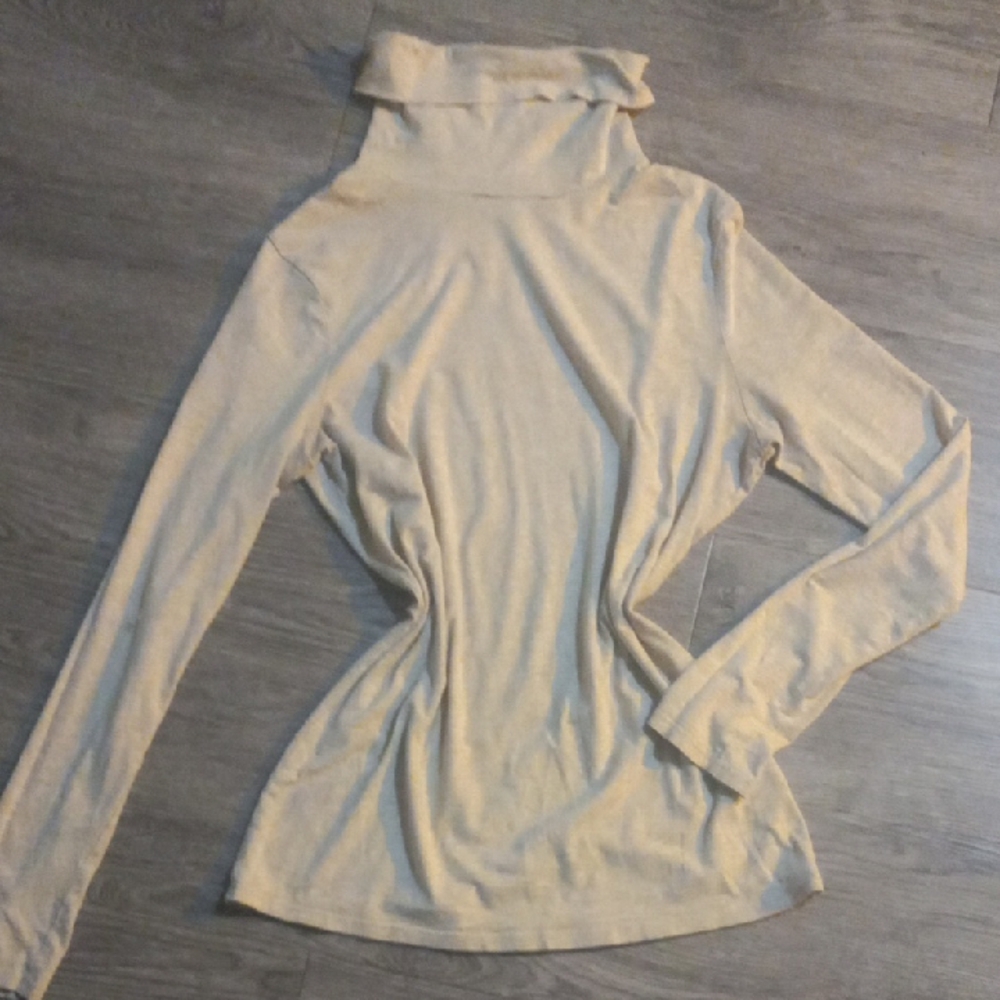 Women's Cream Turtleneck Sweater